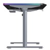 ULTRADESK Biurko dla gracza QUEST, 140x70cm, 72-120cm, szaro-czarny