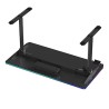 ULTRADESK Biurko dla gracza QUEST, 140x70cm, 72-120cm, czarny-czarny