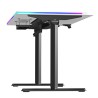 ULTRADESK Biurko dla gracza QUEST, 140x70cm, 72-120cm, czarno-biały