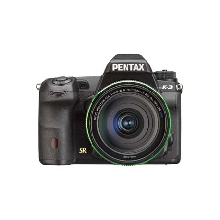 Lustrzanka K-3II, obiektyw DA 18-135 WR, Pentax, 24Mpx, CMOS, 3,2", 16187, czarny, bardzo odporna