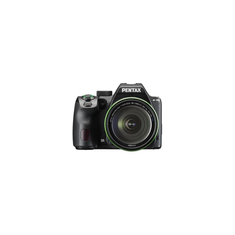 Lustrzanka K-70, obiektyw DA 18-135WR, Pentax, 24,4Mpx, CMOS, 3", 16255, czarny