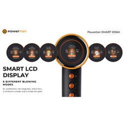 Powerton SMART IONAI Suszarka do włosów z techologią plazmową, czarny