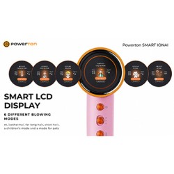 Powerton SMART IONAI Suszarka do włosów z techologią plazmową, różowy