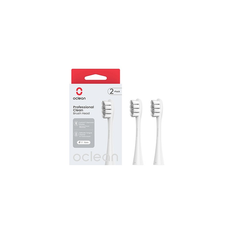 Oclean wymienne końcówki szczoteczek Professional Clean Medium 2 szt P1C10 W02, szary