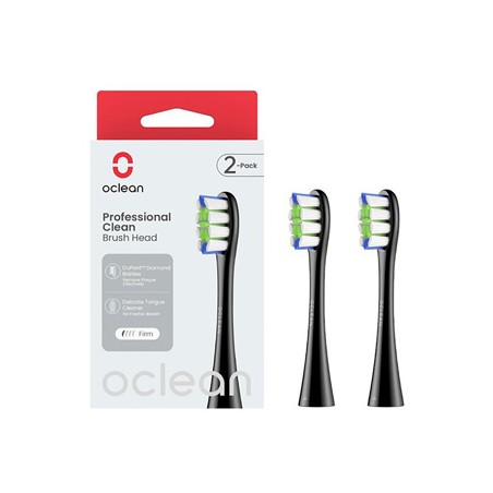 Oclean wymienne końcówki szczoteczek Professional Clean Medium 2 szt P1C5 B02, czarne