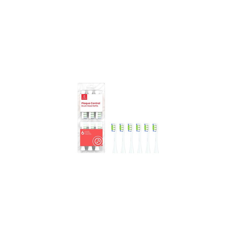 Oclean wymienne końcówki szczoteczek Plaque Control Medium 6 szt P1C1 W06, białe