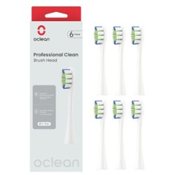 Oclean wymienne końcówki szczoteczek Professional Clean 6 szt P1C1 W06, białe