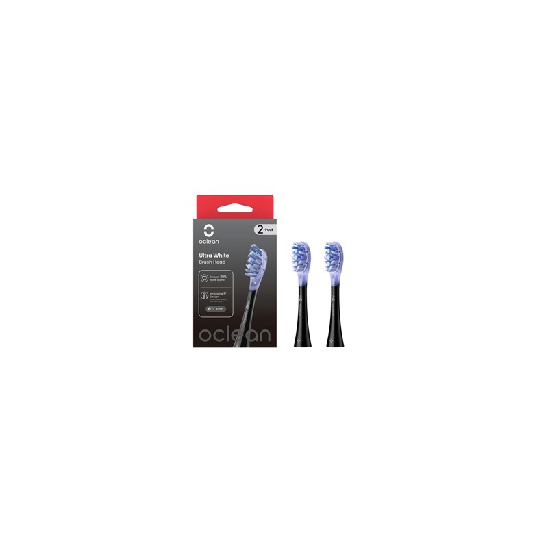 Oclean wymienne końcówki szczoteczek Ultra White 2 szt UW02, czarne