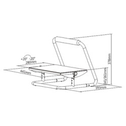 Powerton ERGO FLEX Podstawa podnóżek ergonomiczny, czarny