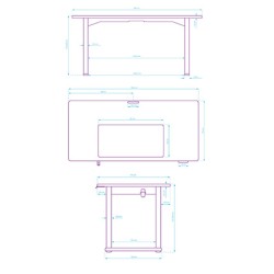 ULTRADESK UPLIFT Biurko 160x75 cm, 72-118 cm, biało-brązowy