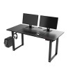 ULTRADESK UPLIFT Biurko 160X75 cm, 72-118 cm, czarno-czarny