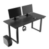 ULTRADESK UPLIFT Biurko 160X75 cm, 72-118 cm, czarno-czarny