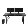 ULTRADESK UPLIFT Biurko 160X75 cm, 72-118 cm, czarno-czarny