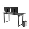 ULTRADESK UPLIFT Biurko 160X75 cm, 72-118 cm, czarno-czarny