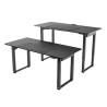 ULTRADESK UPLIFT Biurko 160X75 cm, 72-118 cm, czarno-czarny