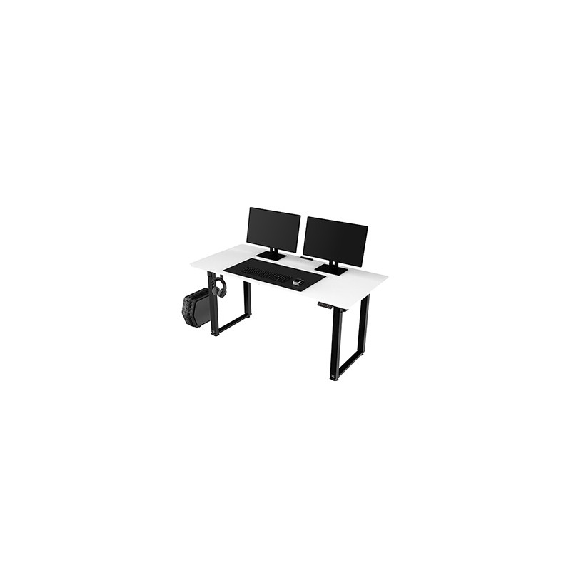 ULTRADESK UPLIFT Biurko 160x75 cm, 72-118 cm, czarno-biały