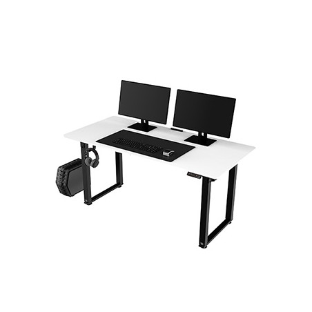 ULTRADESK UPLIFT Biurko 160x75 cm, 72-118 cm, czarno-biały