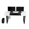 ULTRADESK UPLIFT Biurko 160x75 cm, 72-118 cm, czarno-biały