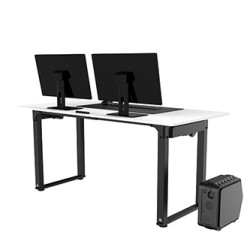 ULTRADESK UPLIFT Biurko 160x75 cm, 72-118 cm, czarno-biały