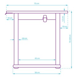 ULTRADESK UPLIFT Biurko 160x75 cm, 72-118 cm, czarno-biały