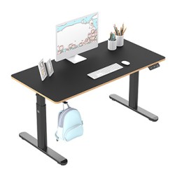 ULTRADESK PULSAR Biurko dla dzieci z elektryczną regulacją wysokości z uchwytem słuchawki i kable 120X60 cm, czarny