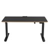 ULTRADESK PULSAR Biurko dla dzieci z elektryczną regulacją wysokości z uchwytem słuchawki i kable 120X60 cm, czarny