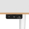 ULTRADESK PULSAR Biurko dla dzieci z elektryczną regulacją wysokości z uchwytem słuchawki i kable 120X60 cm, biały