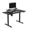ULTRADESK HIGHLANDER BLACK Biurko z elektryczną regulacją wysokości z uchwytem słuchawki i kable 120X60 cm, czarny