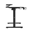 ULTRADESK HIGHLANDER BLACK Biurko z elektryczną regulacją wysokości z uchwytem słuchawki i kable 120X60 cm, czarny