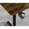 ULTRADESK HIGHLANDER BROWN Biurko z elektryczną regulacją wysokości z uchwytem słuchawki i kable 120X60 cm, brązowy