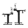 ULTRADESK HIGHLANDER XXL BLACK Biurko z elektryczną regulacją wysokości z uchwytem słuchawki i kable 160X70 cm, czarny
