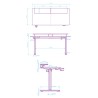 ULTRADESK HIGHLANDER XXL WHITE Biurko z elektryczną regulacją wysokości z uchwytem słuchawki i kable 160X70 cm, biały
