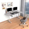 ULTRADESK HIGHLANDER XXL WHITE Biurko z elektryczną regulacją wysokości z uchwytem słuchawki i kable 160X70 cm, biały