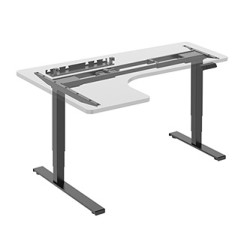 Powerton ERGO EDGE Stelaż rama biurka narożnego z elektryczną regulacją wysokości 125 kg nośność, czarny