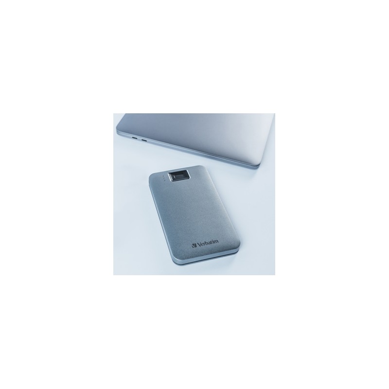 Verbatim zewnętrzny dysk twardy, Executive Fingerprint Secure HDD, 2.5", USB 3.0 (3.2 Gen 1), 1TB, 1000GB, 53652, szary, szyfrow
