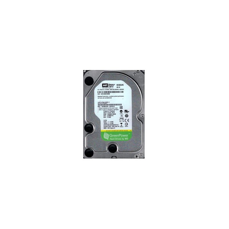 Western Digital wewnętrzny dysk twardy, WD Green AV, 3.5", SATA III, 3TB, 3000GB, WD30EURX