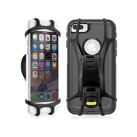 Uchwyt telefonu komórkowego Bone Bike Tie X, na rower, regulowany rozmiar, czarny, 4-6", silikon, mocowany do kierownicy, czarna