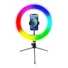 Powerton LIFE RING LIGHT, lampa pierścieniowa 10 ", regulacja barwy i intensywności światła, uchwyt telefonu i tripod