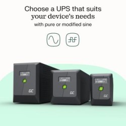 Zasilacz awaryjny UPS Greencell 2000VA 1400W PowerProof z LCD display