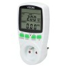 Miernik zużycia energii, max.3680W, biały, Virone, Wyświetlacz LCD, 2 taryfy pomiarowe, 4 rodz. walut