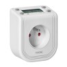 Gniazdo z elektronicznym timerem 230V, 50Hz, max. 3680W, biała, Virone, Górny wyświetlacz LCD, 16 programów czas., bateria