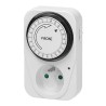 Gniazdo z mechanicznym timerem 24h 230V, 50Hz, max. 3500W, biała, Virone, timer
