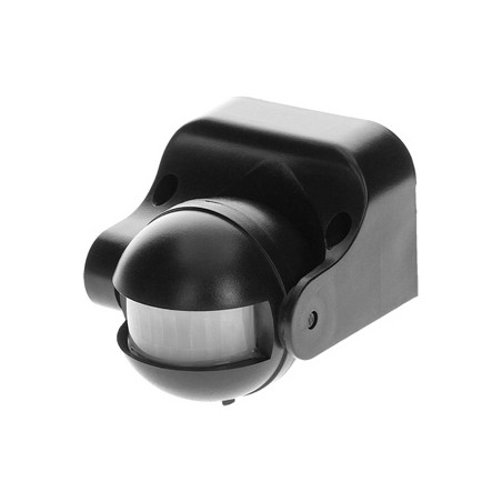 Czujnik ruchu 230V 50Hz, 12m, max. 1200W, czarny, ORNO, 180°, IP44, podczerwień