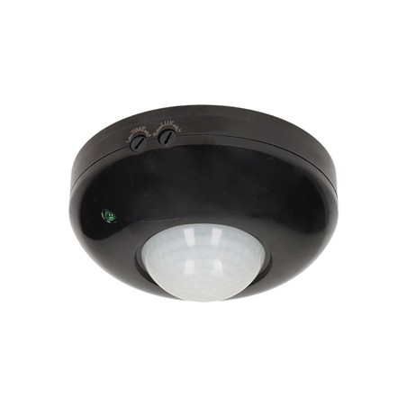 PIR motion sensor 230V 50Hz, 6m, max. 1200W, czarny, ORNO, 360°, IP20, podczerwień, EOL