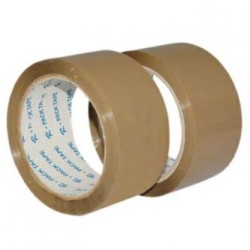 Taśma samoprzylepna, akrylowa, brązowa, 48mm, 66m