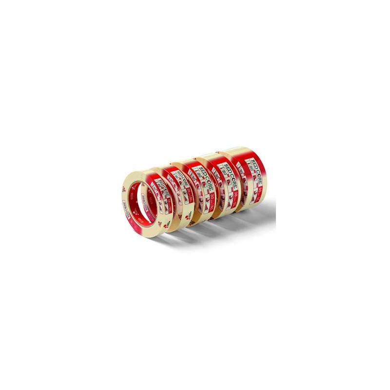 Taśma Pakowa, RED CORE, maskująca, Schuller Eh,klar, żółta, 50mm, 50m