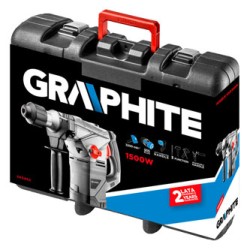 Młotek Wiertarko-wkrętarka, 58G862, przewód, 230V, 1500W, regulowana rękojeść, 750ot./min, Graphite