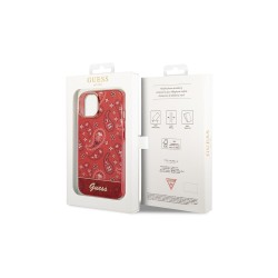 Guess nakładka do iPhone 14 Pro Max 6,7&quot GUHCP14XHGBNHR czerwona hardcase Bandana Paisley