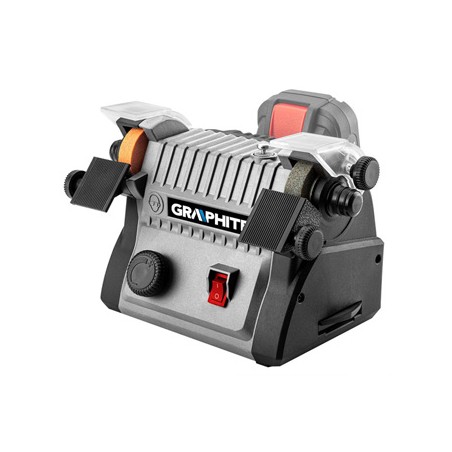 Mini szlifierka stołowa akumulatorowa 3 w 1 58G095, zasilanie akumulatorem, 18V, 9000 obr/min, regulacja prędkości,, Graphite