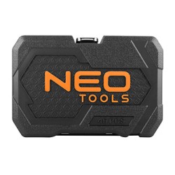 Zestaw kluczy nasadowych, stal chromowo-wanadowa, walizka, Neo Tools